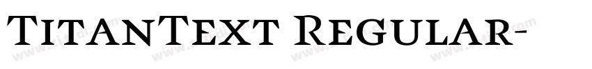 TitanText Regular字体转换